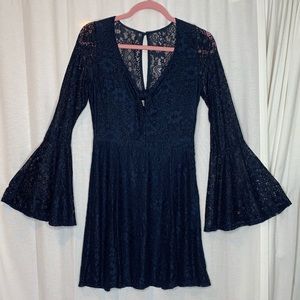 Navy blue lace dress